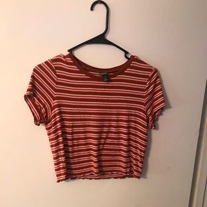 target striped crop top